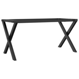 Berkfield Home Coffee Table Legs X-Frame 70x30x43 cm Steel in Black - Size: 70 x 30 x 43 cm - thumbnail 2