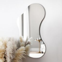 Home Garden Direct Lesina Large Frameless Pond Mirror for Wall Mounting 120x70cm in Clear - Size: 120x70 cm - thumbnail 2