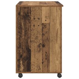 Berkfield Home Brown Computer Desk Old Wood Particle board, Metal Standard - thumbnail 6