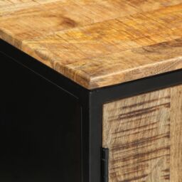 Berkfield Home Bedside Cabinets 2 pcs 50x30x45 cm Solid Wood Rough Mango in Brown - Size: 50 x 30 x 45 cm - thumbnail 9