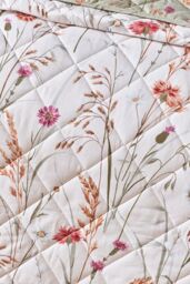 Catherine Lansfield 'Brushed Grasmere Floral' Cotton Reversible Quilted Bedspread in Green - thumbnail 3
