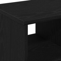 Berkfield Home Rolling Side Table Black Oak 50x30x55 cm Made of Engineered Wood - Size: 50 x 30 x 55 cm - thumbnail 8