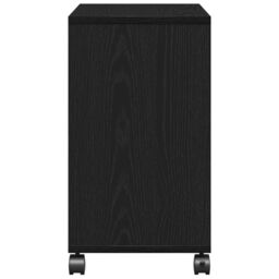 Berkfield Home Rolling Side Table Black Oak 50x30x55 cm Made of Engineered Wood - Size: 50 x 30 x 55 cm - thumbnail 7