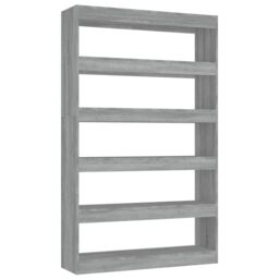 Berkfield Home Book Cabinet/Room Divider Grey Sonoma 100x30x166 cm - Size: 100 x 30 x 166 cm - thumbnail 2