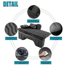 VOGREX Inflatable Car Rear Seat Mattress Bed Medium Large Car Camping Use in Black