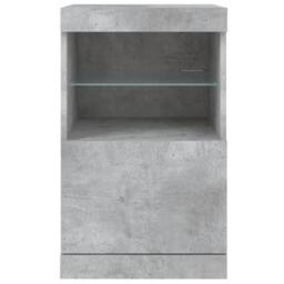 Berkfield Home Sideboard with LED Lights Concrete Grey 41x37x67 cm - Size: 41 x 37 x 67 cm - thumbnail 6