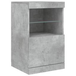 Berkfield Home Sideboard with LED Lights Concrete Grey 41x37x67 cm - Size: 41 x 37 x 67 cm - thumbnail 1