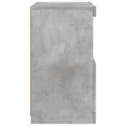Berkfield Home Sideboard with LED Lights Concrete Grey 41x37x67 cm - Size: 41 x 37 x 67 cm - thumbnail 8