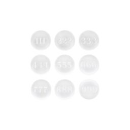 Something Different Angel Number Crystal Ball Set (Pack of 9) in Clear - thumbnail 1