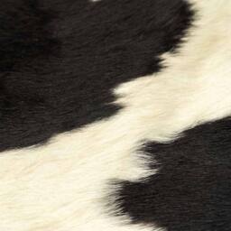 Berkfield Home Real Cow Hide Rug Black & White 150x170 cm - Size: 100 cm diameter - thumbnail 3