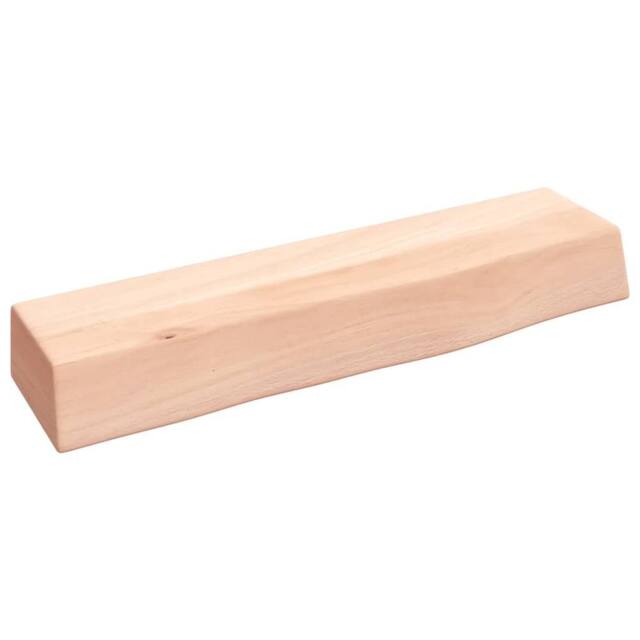 Berkfield Home Wall Shelf 40x10x6 cm Untreated Solid Wood Oak in Natural - Size: 40 x 10 x 6 cm - image 1