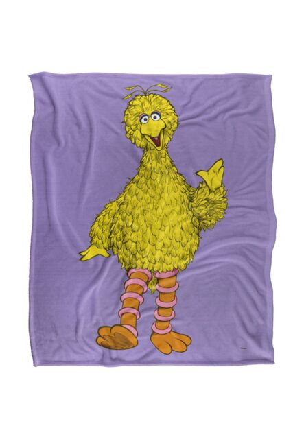 Sesame Street Big Bird Painted Silky Touch Super Soft Throw Blanket 152 X 127 cm in White - image 1