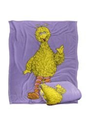 Sesame Street Big Bird Painted Silky Touch Super Soft Throw Blanket 152 X 127 cm in White - thumbnail 2