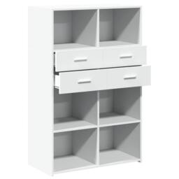 Berkfield Home Highboard White 80x42.5x124 cm Engineered Wood - thumbnail 7