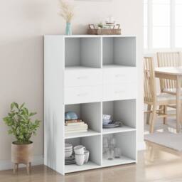 Berkfield Home Highboard White 80x42.5x124 cm Engineered Wood - thumbnail 2