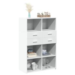 Berkfield Home Highboard White 80x42.5x124 cm Engineered Wood - thumbnail 1