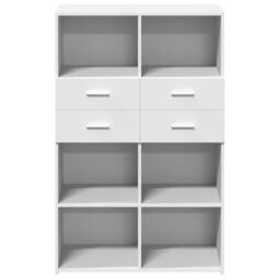 Berkfield Home Highboard White 80x42.5x124 cm Engineered Wood - thumbnail 4