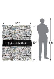Warner Brothers Friends Silky Touch Super Soft Throw Blanket 152x127cm in White - Size: 152x127 cm - thumbnail 3