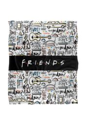 Warner Brothers Friends Silky Touch Super Soft Throw Blanket 152x127cm in White - Size: 152x127 cm - thumbnail 1