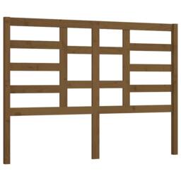 Berkfield Home Beautiful Bed Headboard Honey Brown 126x4x104 cm Solid Wood Pine - Size: 126 x 4 x 104 cm - thumbnail 3