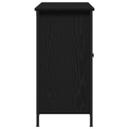 Berkfield Home Sideboard Black Oak 100x35x70 cm Engineered Wood & Steel - Size: 100 x 35 x 70 cm - thumbnail 7
