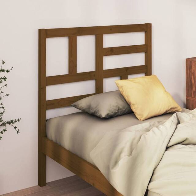 Berkfield Home Beautiful Bed Headboard Honey Brown 81x4x104 cm Solid Wood Pine - Size: 81 x 4 x 104 cm - image 1