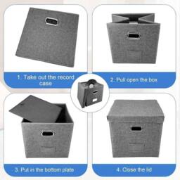 KORVIXA Vinyl Case LP Storage Box Grey - thumbnail 2
