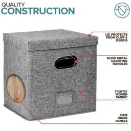 KORVIXA Vinyl Case LP Storage Box Grey - thumbnail 3