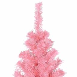 Berkfield Home Beautiful Artificial Christmas Tree with Stand Pink 210 cm PVC - thumbnail 4