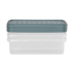 Wham Clip 3x 7L Rectangular Plastic Storage Boxes with Clip Lock Lid in Green - thumbnail 4