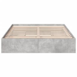 Berkfield Home Bed Frame with Drawers without Mattress Concrete Grey 150x200 cm King Size - thumbnail 4