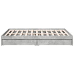 Berkfield Home Bed Frame with Drawers without Mattress Concrete Grey 150x200 cm King Size - thumbnail 5