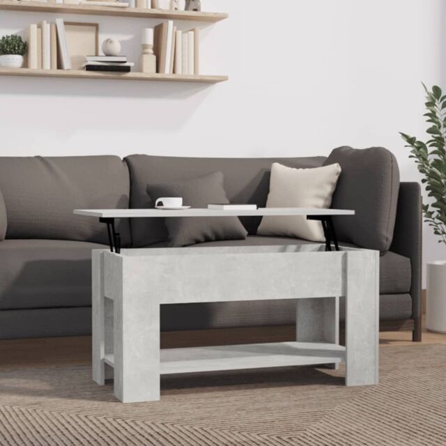 Berkfield Home Coffee Table Concrete Grey 101x49x52 cm Engineered Wood - Size: 101 x 49 x 52 cm - image 1