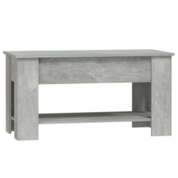Berkfield Home Coffee Table Concrete Grey 101x49x52 cm Engineered Wood - Size: 101 x 49 x 52 cm - thumbnail 3