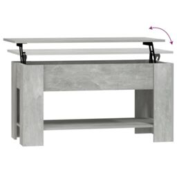 Berkfield Home Coffee Table Concrete Grey 101x49x52 cm Engineered Wood - Size: 101 x 49 x 52 cm - thumbnail 6