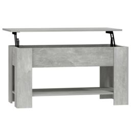 Berkfield Home Coffee Table Concrete Grey 101x49x52 cm Engineered Wood - Size: 101 x 49 x 52 cm - thumbnail 2