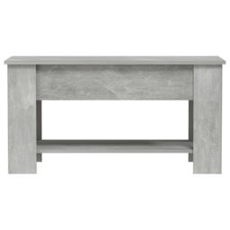 Berkfield Home Coffee Table Concrete Grey 101x49x52 cm Engineered Wood - Size: 101 x 49 x 52 cm - thumbnail 4