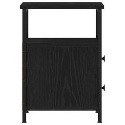 Berkfield Home Modern Bedside Cabinets 2 pcs Black Oak 34x35.5x50 cm Engineered Wood - thumbnail 8