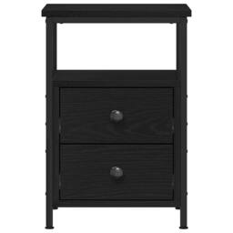 Berkfield Home Modern Bedside Cabinets 2 pcs Black Oak 34x35.5x50 cm Engineered Wood - thumbnail 7