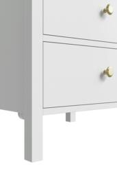 Living and Home 2Pcs Bedside Tables with Charging Station & Drawers in White - thumbnail 9