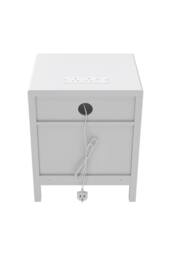 Living and Home 2Pcs Bedside Tables with Charging Station & Drawers in White - thumbnail 8