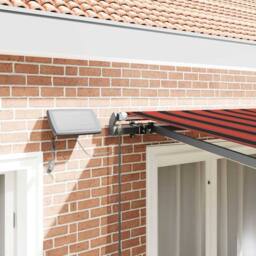 Berkfield Home Manual Retractable Awning with LED Orange & Brown 300x250 cm - thumbnail 4