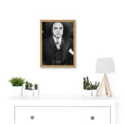 Artery8 Al Capone 1935 Photo Mafia Chicago Gangster The Outfit A4 Artwork Framed Wall Art Print in Light Oak - thumbnail 2