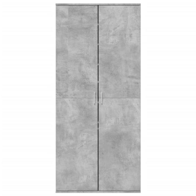 Berkfield Home Shoe Cabinet Concrete Grey 80x39x178 cm Engineered Wood - Size: 80 x 39 x 178 cm - image 1