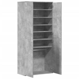 Berkfield Home Shoe Cabinet Concrete Grey 80x39x178 cm Engineered Wood - Size: 80 x 39 x 178 cm - thumbnail 7