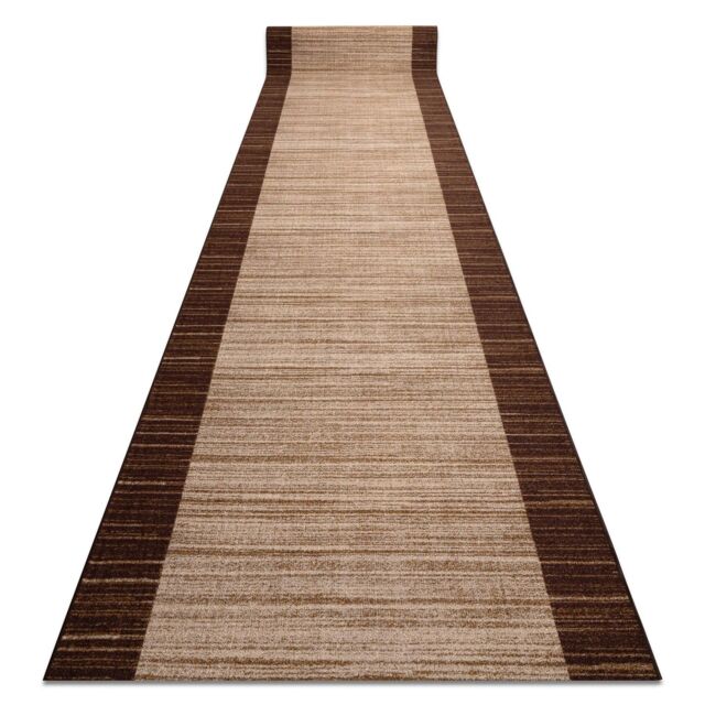 RugsX Anti-Slip Streifen Runner in Brown - Size: 100 cm x 400 cm - image 1