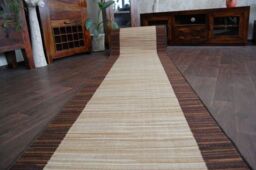 RugsX Anti-Slip Streifen Runner in Brown - Size: 100 cm x 400 cm - thumbnail 2