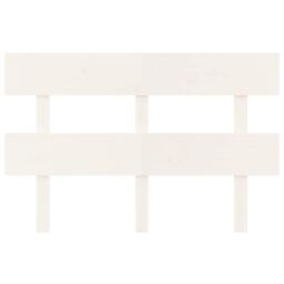 Berkfield Home Bed Headboard White 124x3x81 cm Solid Wood Pine - Size: 124 x 3 x 81 cm - thumbnail 3