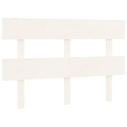 Berkfield Home Bed Headboard White 124x3x81 cm Solid Wood Pine - Size: 124 x 3 x 81 cm - thumbnail 2