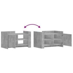 Berkfield Home Coffee Table Concrete Grey 80x50x50 cm Engineered Wood - Size: 80 x 50 x 50 cm - thumbnail 8